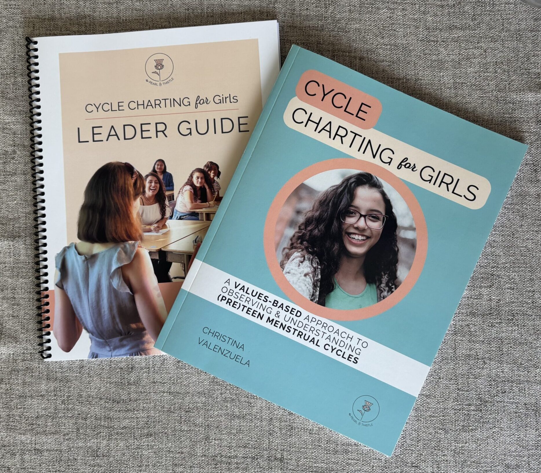 hard copies of leader guide and cycle charting for girls